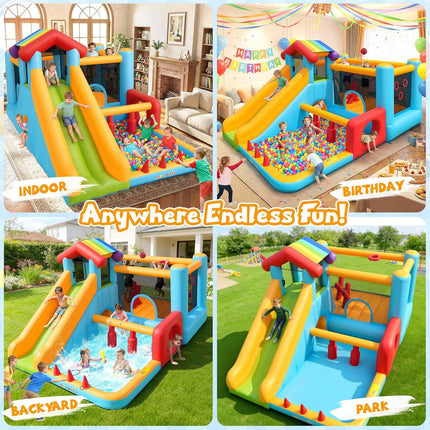 AKEYDIY Bounce House, Inflatable Bounce House for Kids 3-12