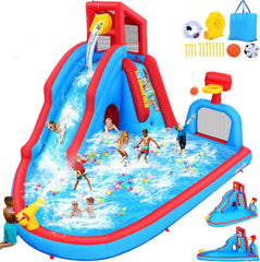 AKEYDIY Bounce House Water Slide Park for Kids 3-10 Backyard Akeydiy