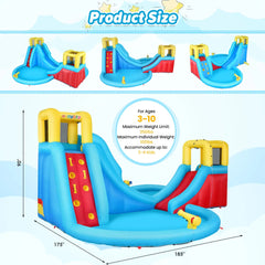 AKEYDIY Mega Slide N’ Go Inflatable Water Slide Park Akeydiy