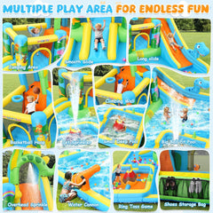 AKEYDIY Inflatable Water Slide Akeydiy
