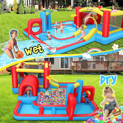 AKEYDIY Inflatable Water Slide for Kids 3-12