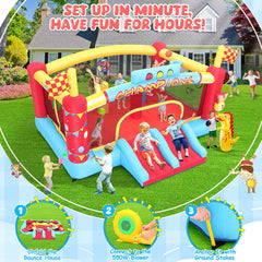 AKEYDIY Large Inflatable Obstacle Bounce House