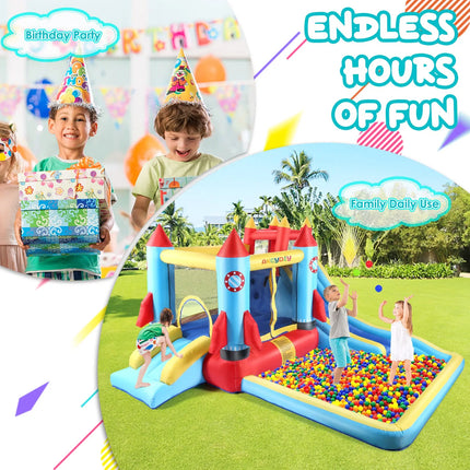AKEYDIY Inflatable Bounce House Jump and Splash Bouncy House AKEYDIY