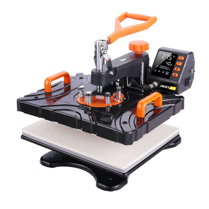 AKEYDIY Upgraded 8 in 1 Heat Press Machine for Tshirts 12''X15'' 360° Swing Away Shirt Press Machine