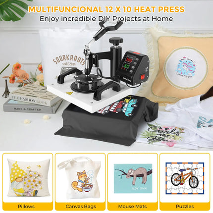 AKEYDIY 12" x 10" Heat Press Machine for T Shirts Multifunction Shirt Akeydiy