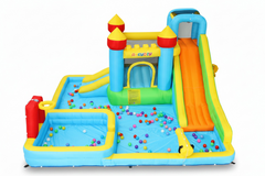 Inflatable Swimming Bounce House Water Slides, 13FTx12.5FT Extra Large Waterslide Jumping Castle with Kids Deep Pool
