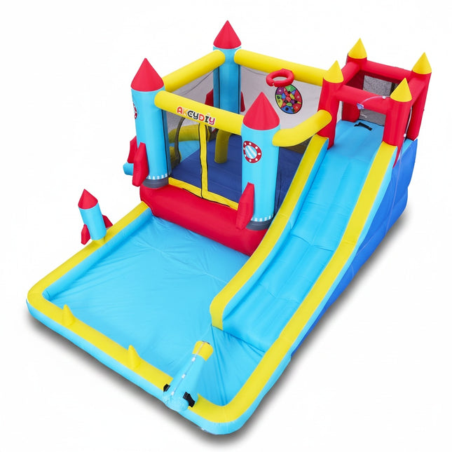AKEYDIY Inflatable Bounce House Jump and Splash Bouncy House