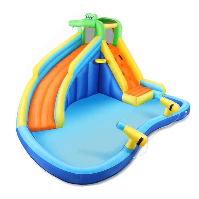 AKEYDIY Inflatable Water Slide Crocodile Cove Bounce House