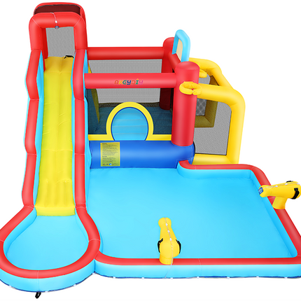 AKEYDIY Water Slide Bounce House,10-in-1 Water Bounce House Backyard Waterpark with Long Water Slide AKEYDIY