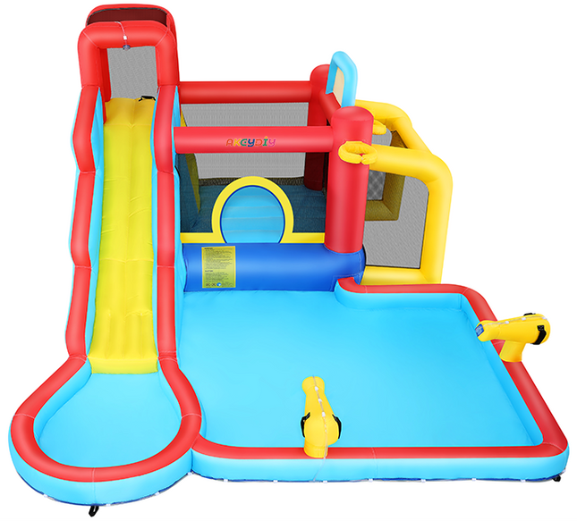 AKEYDIY Water Slide Bounce House,10-in-1 Water Bounce House Backyard Waterpark with Long Water Slide