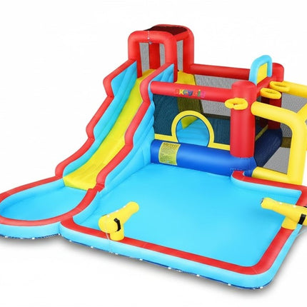 AKEYDIY Water Slide Bounce House,10-in-1 Water Bounce House Backyard Waterpark with Long Water Slide AKEYDIY