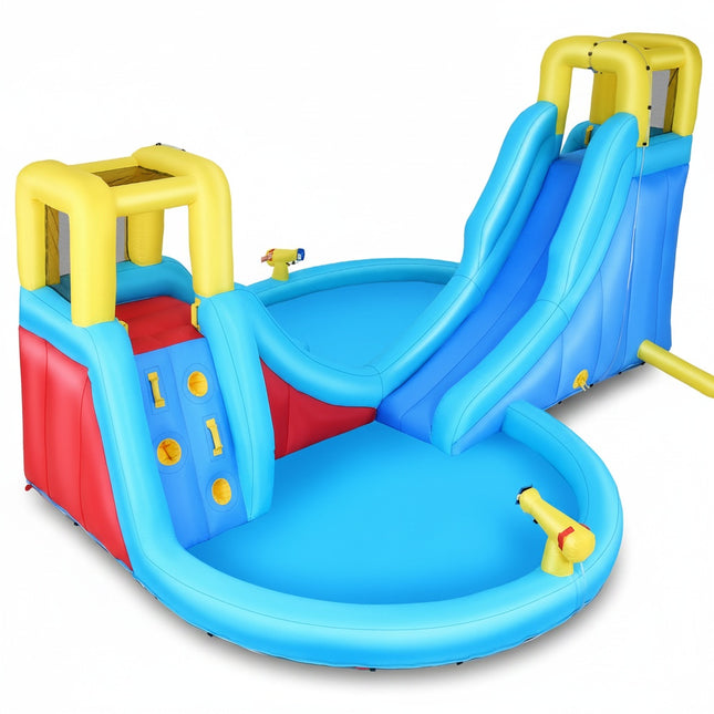 AKEYDIY Mega Slide N’ Go Inflatable Water Slide Park-–Water Slide Heavy-Duty Water Slides for Kids Backyard -Climbing Wall