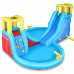 AKEYDIY Mega Slide N’ Go Inflatable Water Slide Park-–Water Slide Heavy-Duty Water Slides for Kids Backyard -Climbing Wall