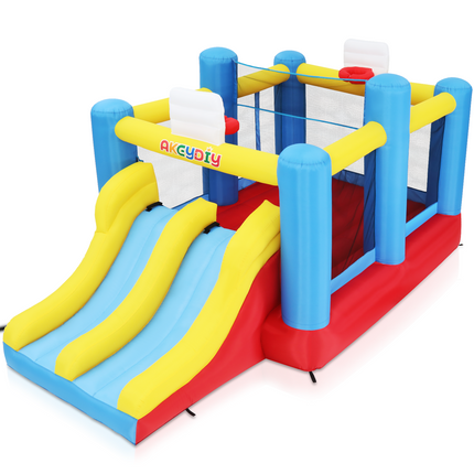 AKEYDIY Inflatable Bounce House, Outdoor Indoor Bouncy House with Blower for Kids