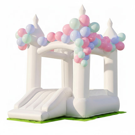 AKEYDIY Inflatable Bouncer with Air Blower,Indoor & Outdoor Bouncy Castle