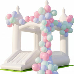 AKEYDIY Inflatable Bouncer with Air Blower,Indoor & Outdoor Bouncy Castle