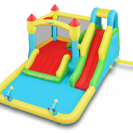 AKEYDIY Bounce House Water Slide for Kids 3-12 - Outdoor/Indoor Inflatable Water Bounce House with 3 Slides