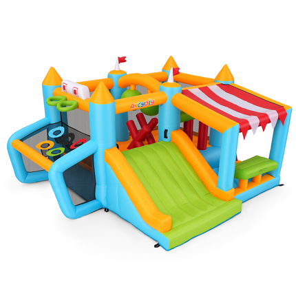 AKEYDIY Bounce House, Inflatable Obstacle Course Bouncy House with Blower for Big Kids 3-12
