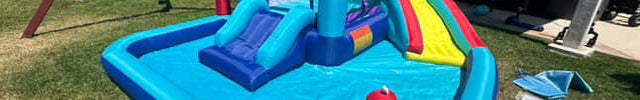 AKEYDIY Inflatable Bounce House with Slide 10 in 1 Kids Bounce House Water Slide Blue Royal Bouncy Castle for Kids Gift - fro