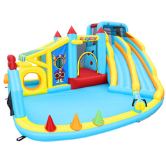 AKEYDIY Bounce House, Double Water Slide Bounce House with Blower for Big Kids 3-12